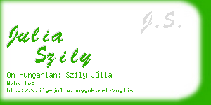 julia szily business card