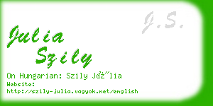 julia szily business card